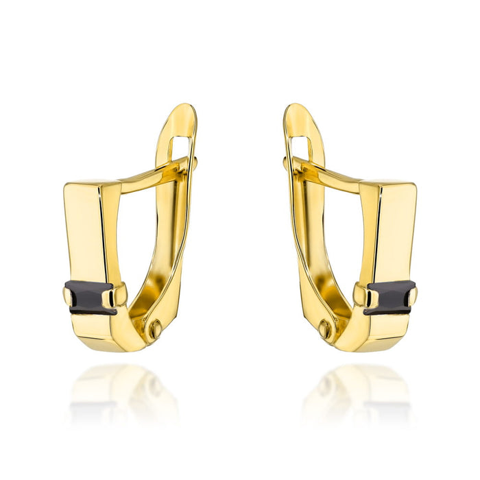 Cercei Aur 14k cu Zirconii Negre