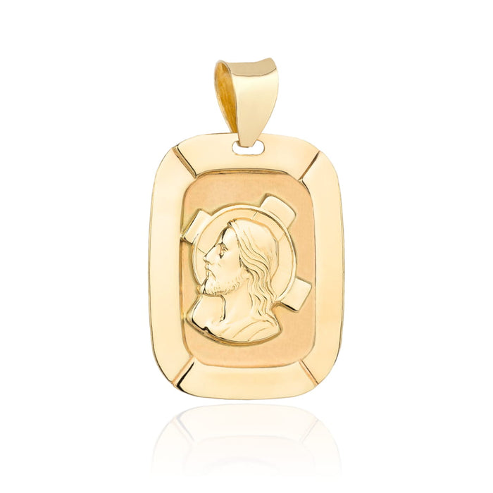 Medalion Placuta Aur 14k cu Iisus Hristos