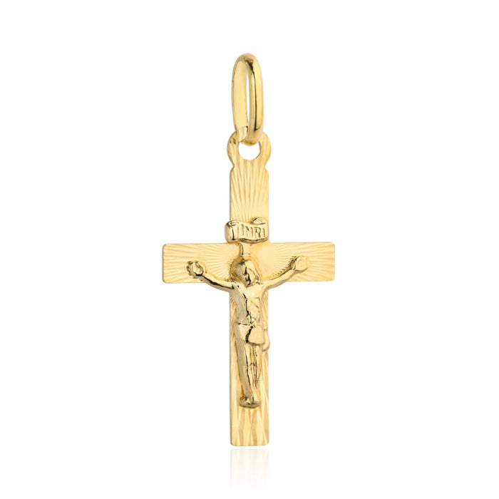 Cruciuliță Aur 14K cu Imaginea lui Iisus Hristos – Eleganță Divină