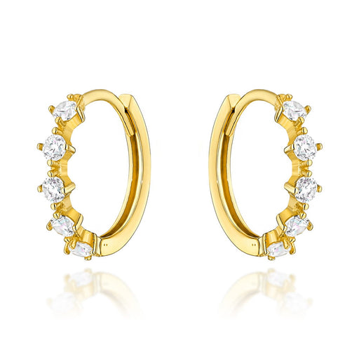 Cercei Aur 14k cu Zirconii Albe