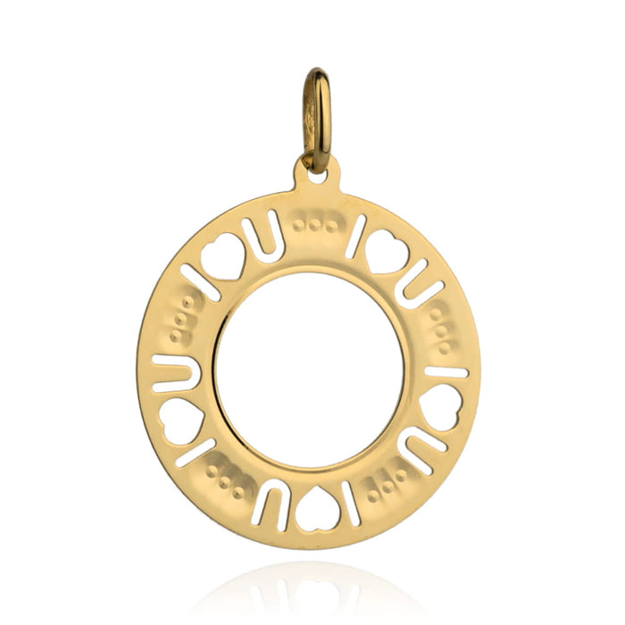 Pandantiv Aur 14k cu "I Love You"