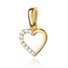 Pandantiv cu Inimă si Zirconii din Aur 14K