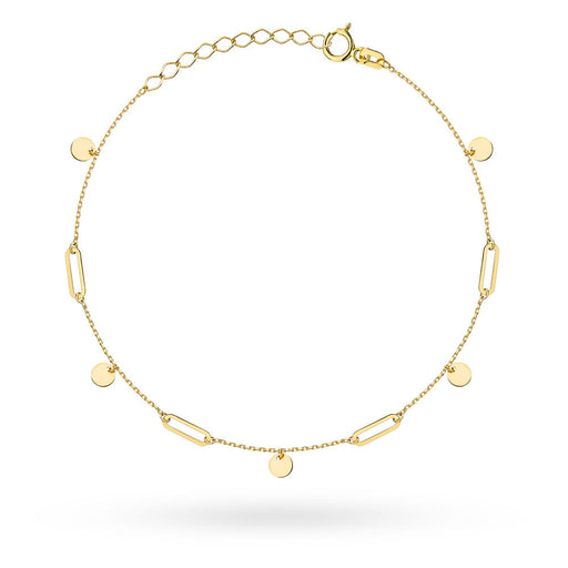 Bratara Lant cu Banuti si Placute- Aur 14k