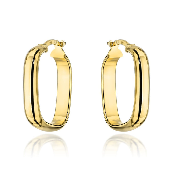 Cercei Aur 14k cu Creole Netede