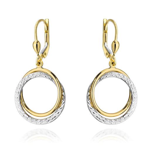 Cercei Ovali cu Model din Aur 14K