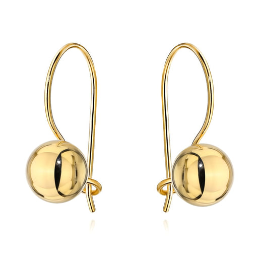 Cercei Aur 14K, Sfere Netede, Sistem de Prindere Tortiță