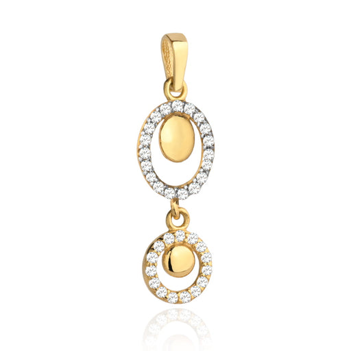 Pandantiv Aur 14k cu Banuti si Zirconii Albe