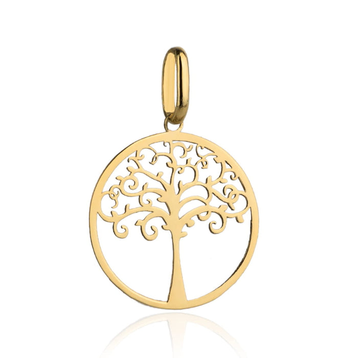 Pandantiv Aur 14K Copacul Vieții În Cerc