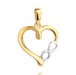 Pandantiv Aur 14K cu Inimioara si Infinit