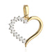 Pandantiv Aur 14K cu Inimioara si Zirconii
