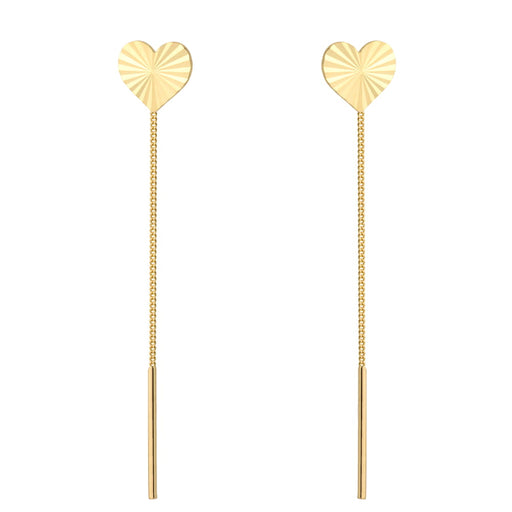 Cercei Fir Aur 14k cu Inima Ajurata