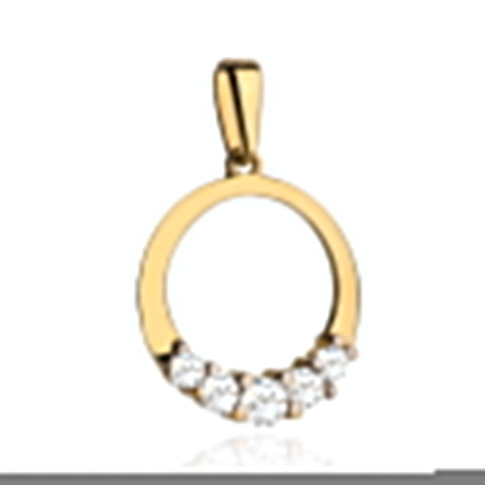 Pandantiv Aur 14k cu Zirconii Albe