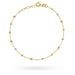 Brățară de gleznă cu bile în trei culori din aur 14K