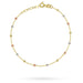 Brățară de gleznă cu bile în trei culori din aur 14K