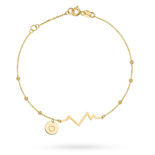 Bratara Lant cu Inima si Puls- Aur 14k