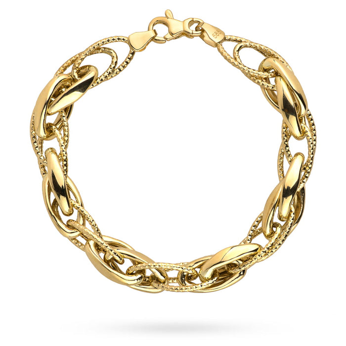 Brățară din Aur din Colecția "Grande" cu Zale Diamantate