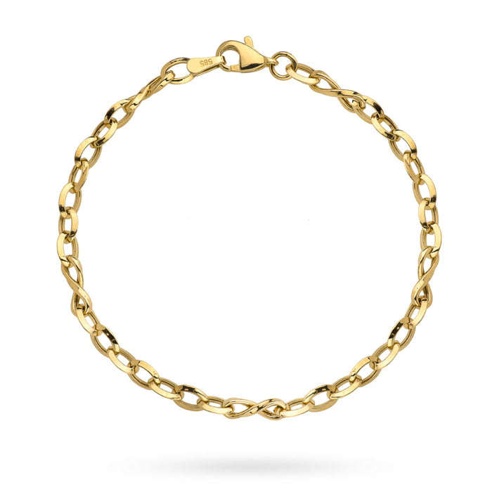 Bratara Lant Impletita cu Infinit- Aur 14k