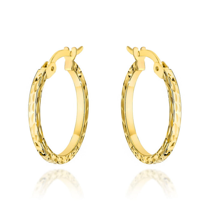 Cercei Aur 14k cu Creole Ajurate