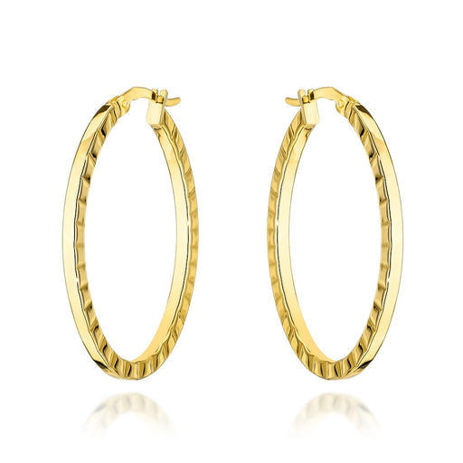 Cercei Aur 14k cu Creole Netede si Ajurate