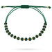 Brățară cu bile si pietre de smarald pe șnur verde