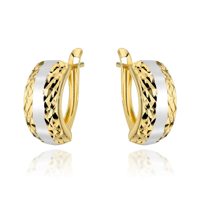 Cercei Aur 14k cu Model Ajurat si Neted