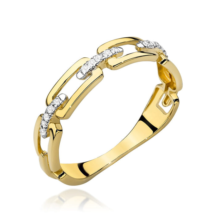 Inel Aur 14k cu Model si Zirconii Albe