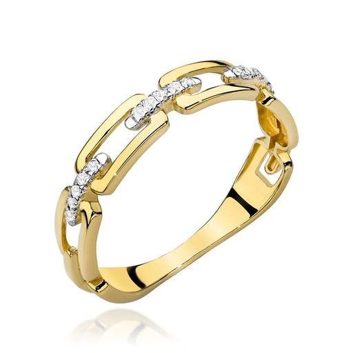 Inel Aur 14k cu Model si Zirconii Albe