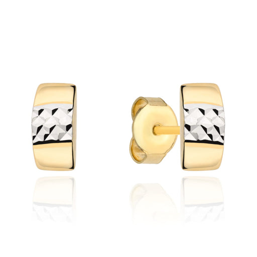 Cercei din Aur Galben si Alb 14k