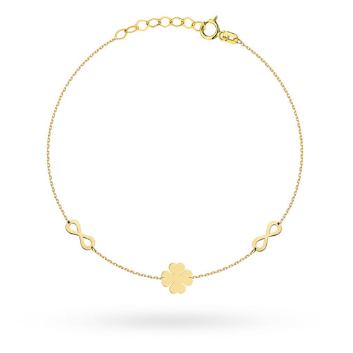 Bratara Aur 14k cu Infinit si Trifoi