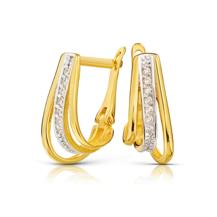 Cercei Rafinați din Aur 8K cu Zirconii