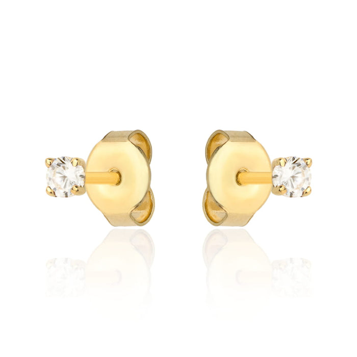 Cercei Aur 14k cu Zirconii Albe