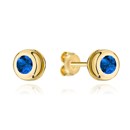 Cercei Aur 14k cu Zirconii Albastre