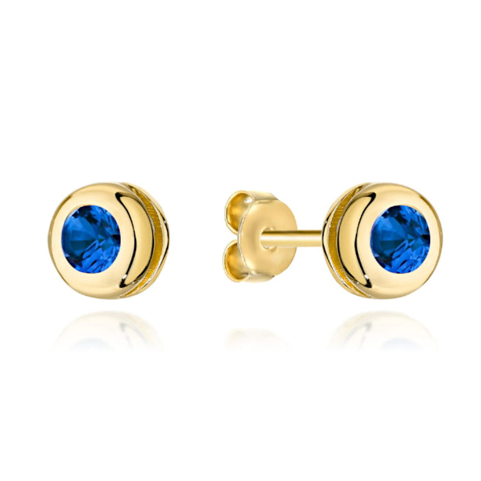 Cercei Aur 14k cu Zirconii Albastre