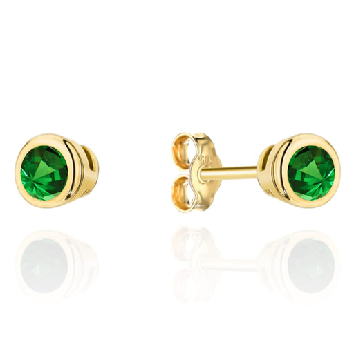 Cercei Aur 14k cu Zirconii Verzi