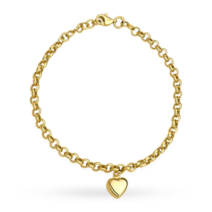 Bratara Aur 14k cu Inima si Zale