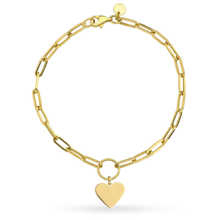 Bratara Aur 14k cu Inima si Zale