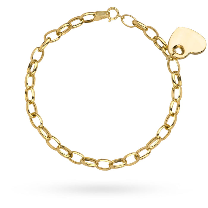 Bratara Aur 14k cu Inima si Zale