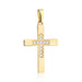 Pandantiv Aur 14k cu Cruce si Zirconii Albe