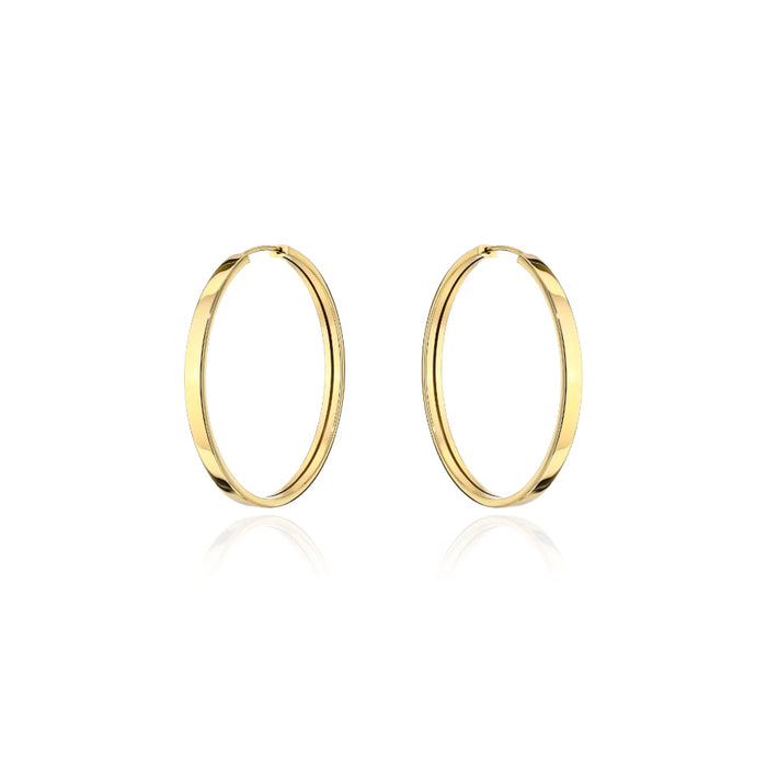 Cercei cu cercuri late din aur - 1,8 cm