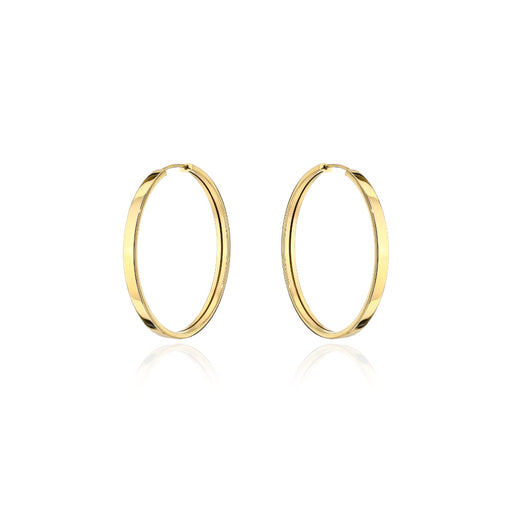 Cercei cu cercuri late din aur - 1,8 cm