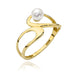 Inel din aur fin cu perlă