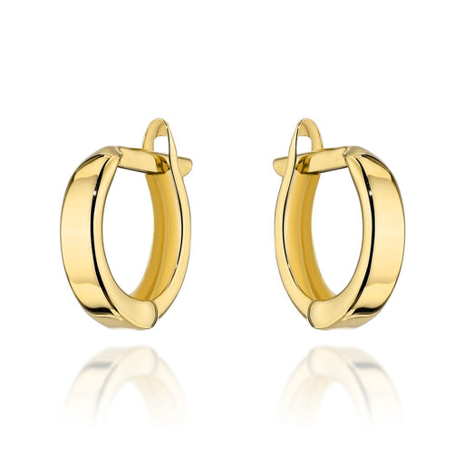 Cercei cu cercuri din aur neted