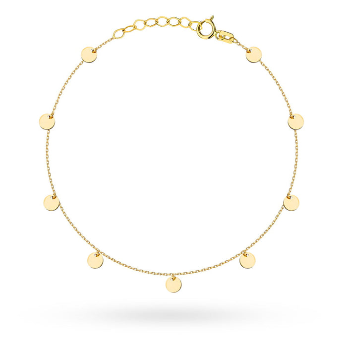 Bratara Glezna Aur 14k cu Banuti
