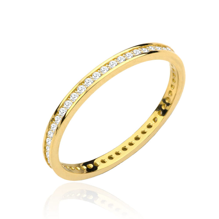 Inel Fin Din Aur 14K Cu Zirconiu