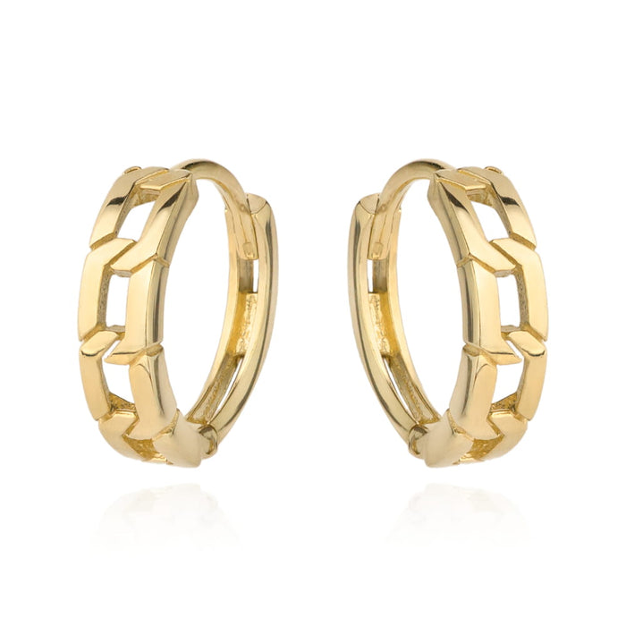 Cercei de aur împletitură împletită pe creolă