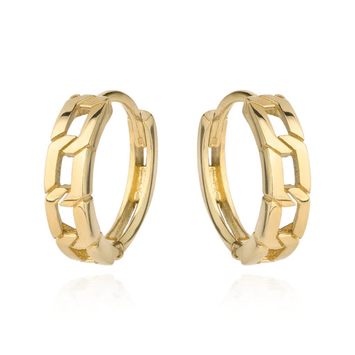 Cercei de aur împletitură împletită pe creolă