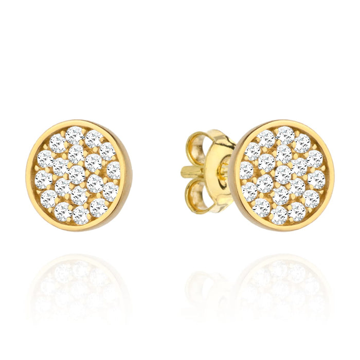 Cercei cu cercuri mici cu zirconiu alb