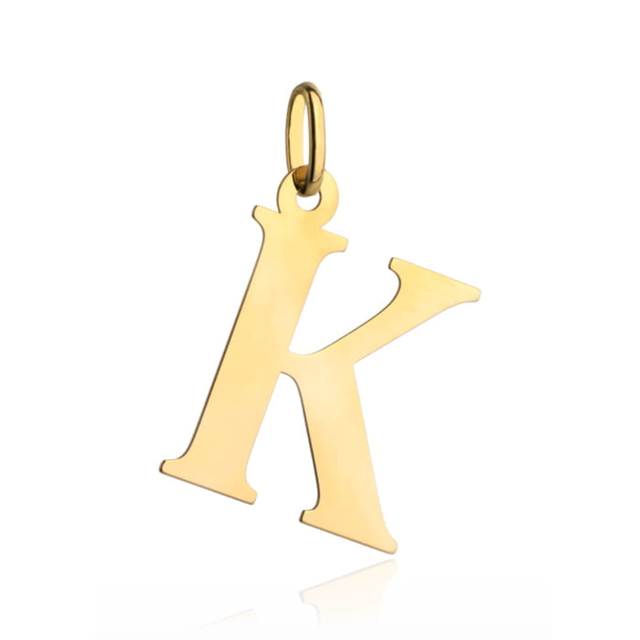 Pandantiv Aur 14K cu Litera K, 24x17 mm