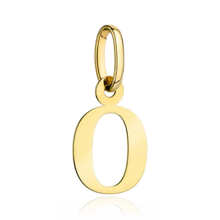Pandantiv Aur 14K cu Litera O, 25x14 mm
