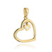 Pandantiv din aur cu inimă cu pandantiv inimă cu zirconiu